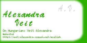 alexandra veit business card